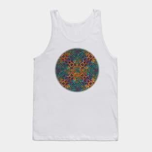 Colorful Geometric Fractal Pattern Tank Top